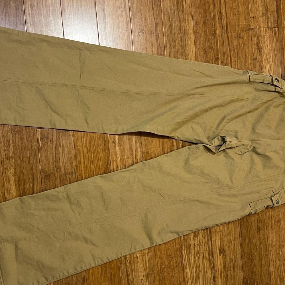 Edikted Khaki Cargo Flare Pants Low Rise Belted Y2K Utility Tan Size Medium - Picture 8 of 8